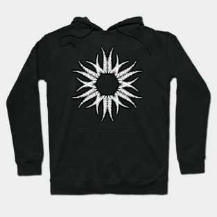 Mandala Spiky White Hoodie